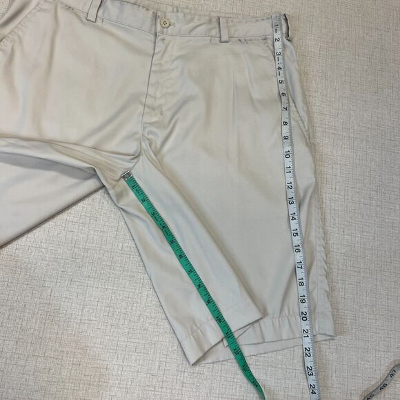 Nike Golf Shorts Mens 34 Beige Tech Flat Front Moisture Wicking Dri-Fit *READ - Picture 8 of 13